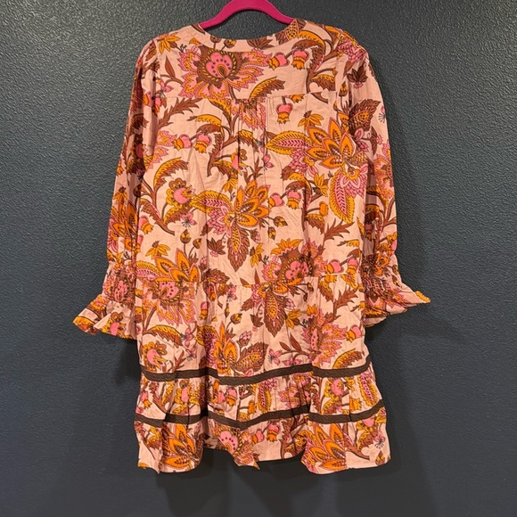 NWT Tuckernuck Tnuck Beach Sunset Chintz Kenzo Coverup, Pink & Orange - Picture 7 of 7